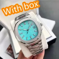 2022 U1 new waterproof watch men automatic watches 5711 silver strap blue stainless mens mechanical montre de luxe wristwatch reloj hombre