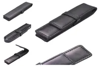 Whole s School supplies Good Quality Pens Case Gift Pen Bag Black Leather Famous Pu Genuine Leather Pouchs2883300