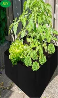 Gartenwachstum Bag Rechteck atmungsable Pflanzbehälter Antikorrosion Angehobene Pflanzbettgartentöpfe Blumen Gemüse 22021