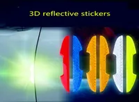 Car autocollants r￩fl￩chissants S￩curit￩ Avertissement Adh￩sif R￩flexion R￩flective Reflecteur Autocollants Styling Corps Decor Decoration Antiscratch9975347