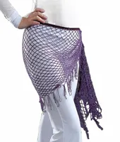colors Women Belly Dance Clothes For Practice Wrap Belt Hand Crochet Beaded Dancewear Hip Scarf Stage Wear j4v84086336