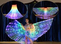 Chicas coloridas LED LED BEDY Dance Wings Disfraz de mariposa para niños Accesorios de baile de rendimiento indio indio oriental G1692797