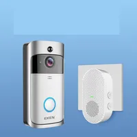 EKEN Home Video Wireless Doorbell 2 720P HD Wifi Real-Time Video Two Way Audio Night Vision PIR Motion Detection with bells213n