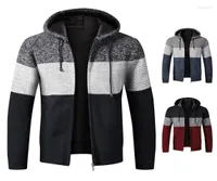 Men039s Sweaters Autumn And Winter Sweater Men Plus Velvet Thick Zipper Cardigan Warm Fleece Hooded Loose Casual Jacket8100140