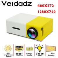 Projectors VEIDADZ YG300 Pro Plus Mini Projector 480x272 1280x720 Native Pixel Support 1080P HD Portable Home Video Equipment Beamer 221117
