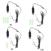 Smart Power Plugs AA till 4 Battery Eliminator USB Supply Byt ut 1 4PCS1 5V Batterier för Clock Toys Holiday Lights Fan LED 221114