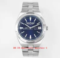 4 Style moda Mężczyźni Watch Nowe 41 mm 4500V 4500V/110A-B128 Blue Dial Mechanical Transparent Automatyczne Sapphire Crystal Mens Watchy