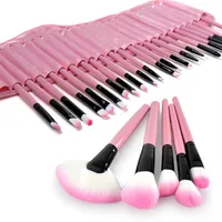 Pro 32pcs Pink Pouch Sac Case Superior Soft Cosmetic Makeup Brush Set Kit # T7012699
