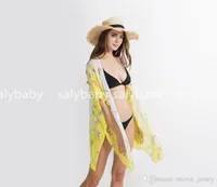 여름 수영 비 케니 새로운 패션 작은 나비 패턴 커버 업 비치 숄 컬러 캔 do4111545