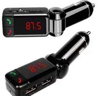 Mini Charger de carro Bluetooth Hands com porta dupla de carregamento USB 5v2a LCD U DISCO FM BROLADA MP3 AUX BC069373734