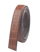 1 PCS FashionCrocodile Patrón de correa automática Cinturón de cuero 35 cm sin hebilla 3 colores 5606261