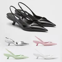 Milano Tasarımcı Kadınlar Elbise Ayakkabı Lady Sandals Fırçalı Deri Slingback Pompalar Sandals194725