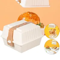 Dinnerware Sets Reusable Burger Picnic Storage Box With Lids Disposable Take-out Container Microwave Safe Large Capacity 1 Compartment