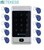 Retekess TAC01 IP68 Waterproof RFID Access Control Touch Keypad Door Access Control System 125KHZ Metal Case Shell Backlight