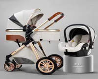 2020 New Baby Stroller High Landscape 3 in 1 Baby Carriage Pushel Cradel Carrier kinderwagen car1261v2242087