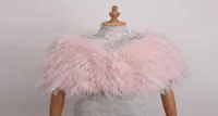 Real Ostrich Fur Shawls Elegant White Ostrich Feather Coats Wedding Fur Boleros Bridal Shawls Jackets for Evening Dresses H09238469741