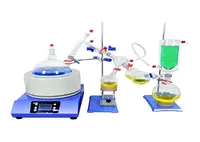 ZOIBKD Lab Supply Equipment 2000ml2l Short Path Distillation Kit 110V220V med digital termometer Uppv￤rmning Mantlecold TRAP3103521