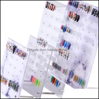 Nail Practice Display Nail Art Showing Holder Magnetic Marble Detachable Color Card Display Board Acrylic False Tip Stand Rack Dro Dhead