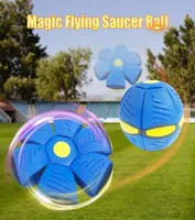 Kinder Flat Throw -Disc Ball Flying UFO Magic Bälle mit LED -Licht für Kinder039s Spielzeug Boy Girl Outdoor Sports Spielzeug Geschenk 220218