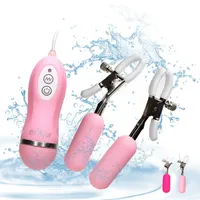 Art￭culos de masaje actualizaci￳n 10 masaje de mama frecuencias abrazaderas vibrantes de pez￳n vibrador de silicona masturbaci￳n femenina juguetes sexy para mujeres211g