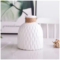 Керамическая ваза ваза ваза сушеные цветочные ваза декор подходит для фойе гостиной камин спальня кухня Приличный подарок белый