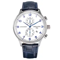 HOLUNS quartz watches men business mens watch luxury simple waterproof Sport popular mens wrist Leather strap watches CLOCKS BRW320r