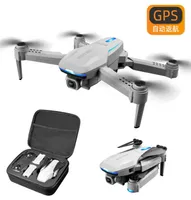 Intelligent Uav Grey Drone 4K HD Dual Camera 4Axis GPS Auto return Helicopter toys Foldable Quadcopter RC Distance Gift