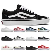 Designers Old Skool Casual Van Skateboard Shoes Black White Mens Womens Fashion Outdoor Flat Size 36-44