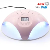 Sun 48W Dual UV LED Nail Lamp Dryer 22 LEDs Nail dryer for All Gels with 30s 60s button All for manicure Lamp Nails250N