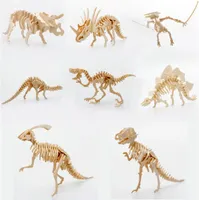 Starz Diy 3d Wooden Animaux Dinosaur Skeleton Puzzles Toys Trex Modèle de construction Kits Enfants Cadeaux pour enfants3909287
