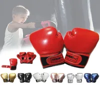 1 Pair Kids Children Boxing Gloves Professional Breathable PU Leather Gloves Sanda Boxing Training Taekwondo Gloves293p