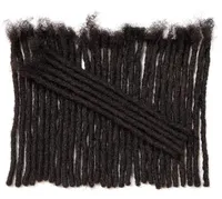 Luxnovolex dreadlock mänskligt hår 30 strängar 06 cm diameter bredd obearbetad jungfru full handgjorda permanenta locs naturliga svart co4924786