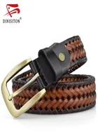 DINISITON Braided Belt For Mens Woven Belts Luxury Genuine Leather Cow Straps Hand Knitted Designer Men For Jeans Girdle Male 20113224929