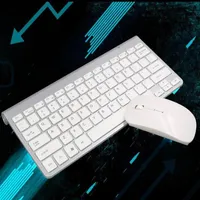 2019 NEW Wireless Keyboard Mouse Combo 2 4G Keyboard Ultra-Thin Wireless Mouse for Apple Keyboard Style Mac Win 7 8 10 Tv Box 2420