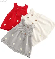 Vestido de chaleco de button de suéter de niñas para niños ropa para niños ropa elegante princesa vestidos l2208033268223
