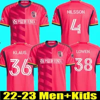 2023 St. Luis City voetbalshirts NIEUW 2022 St Louis'red 'Sc Nilsson 4 Klauss 36 Nelson Gioacchini Vassilev Bell Home voetbalshirt