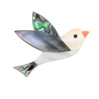 Pins Brooches Pins Brooches Sexemara Natural Shell Bird For Women Girls Cute Animal Pigeon Peace Banquet Badge Weddings Gift Drop D Dhz4U