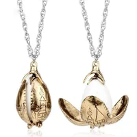 Colliers pendants 2021 Fire Dragon Egg Collier Gobelet of Rotation Activity Unisexe Magic Open Gift Vintage Drop278W