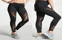 Women Mesh sport Leggings Fitness Yoga Set Pant Elastic Sport Suit Running Tights Gym yoga pants fitnes gym Wear sprots Clothing Y2481243