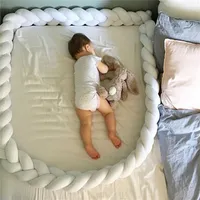 À la mode 19-27 Baby Bed Crib Chaumper 1,5 m / 2m / 3m Nest Protecteur Tisser la peluche nouée COT PAUTEUR DU PAUTHIPSHIPING INFANTIL 2631 E3
