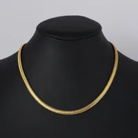 Ketens groothandel unisex dikke slangenketen ketting armband en enkelband set goud vergulde boetiek sieraden