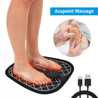 Electric EMS Foot Massage Pad Acupuncture Stimulator Pulse Muscle Massager F￶tter Massage CUSHION USB Foot Care Tool Machine218C