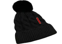 Woman Beanies Buckle Wool Down Hat Outwears Warm Snow Hats Beanie Cap Casual Spring Winter Fit5715099