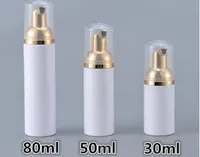 305080ml Plastic Foaming Bottle Soap Mousses Liquid Dispenser Froth Shampoo Lotion Bottling Foam Bottles With Gold Pump9894352