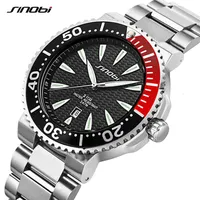SINOBI Watch Men Wrist Watches Luminous Pointer Stainless Steel Watchband Luxury Brand Male Sports Geneva Quartz Watches Saat SH1909293014