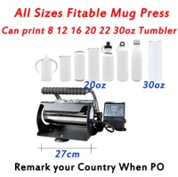 20 30oz all sizes Sublimation Machines tumblers Heat Press cup sub Printer VOC For Almost Countries with Mug Pad9916909