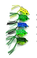 Hollow Body Soft Rubber Frog Shape Blackfish Fishing bait 55cm 8g 3D eyes 5color simulation Bullfrog Laser water surface Lure2817762