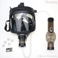 Gas Mask Bong Water Shisha Acrylic Smoking Pipe Sillicone Hookah Tobacco Tubes Whole314J