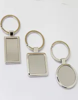 Whole50Pcs Blank Metal Key Chain Promotion Key Tags Customize Logo Laser Key rings 8374384