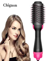 Hair Curlers Straighteners 1000W Dryer Air Brush One Step Styler Volumizer Comb Roller Electric Ion Blow Straightener Curler W